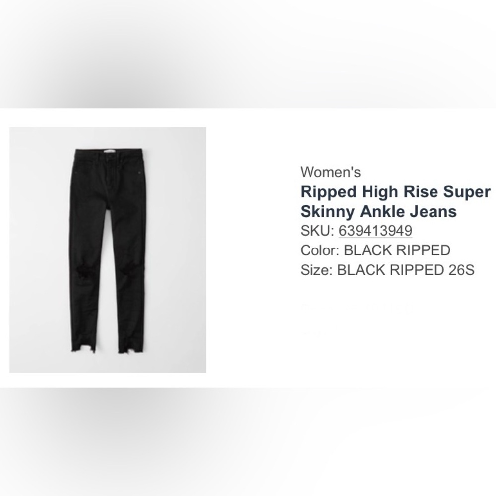 Abercrombie Black Jeans